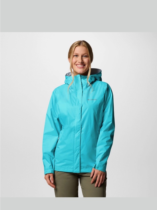 Columbia Jackets & Blazers - Columbia Arcadia II Women's Aqua Hooded Waterproof Jacket Size Medium